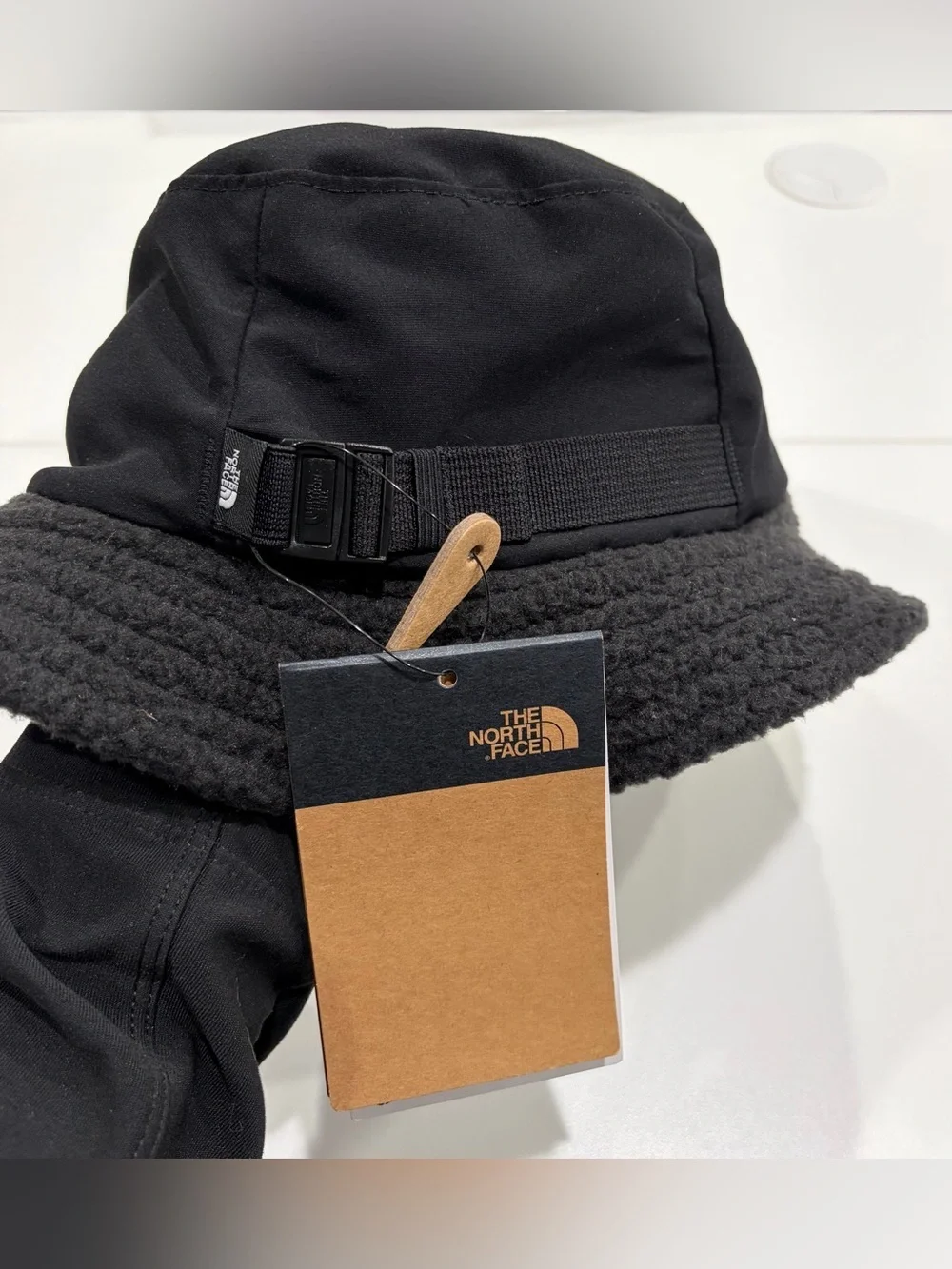The North Face Adult S/M Yumiori Fleece Bucket Hat Gray Black NWT Adjustable